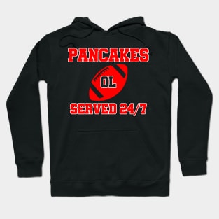 O-Line Pancakes Served 24/7 American Football Hoodie